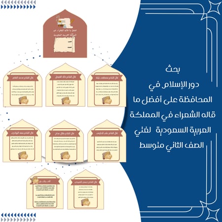 بحث أفضل ما قاله الشعراء عن المملكة العربية السعودية لغتي الصف الثاني متوسط الترم الثاني