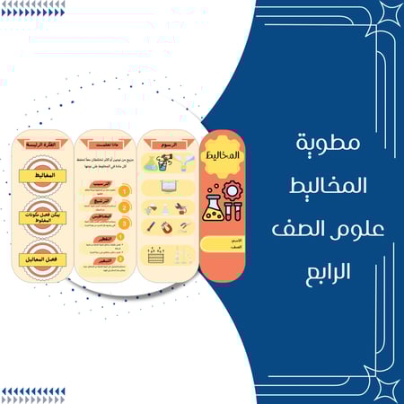 مطويات علوم الصف الرابع ابتدائي الترم الثاني كاملة