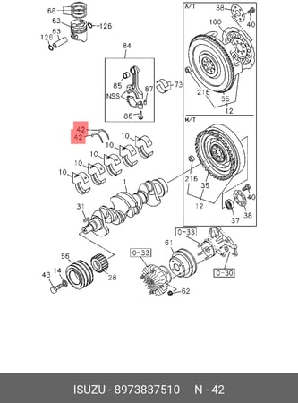 383751 WASHER THRUST 4JA1