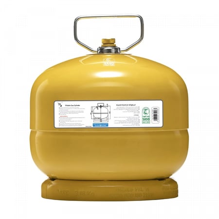 أسطوانة غاز PKL  للرحلات هندي قابلة للتعبئة دبة غاز للرحلات 2 كيلو - اللون اصفر