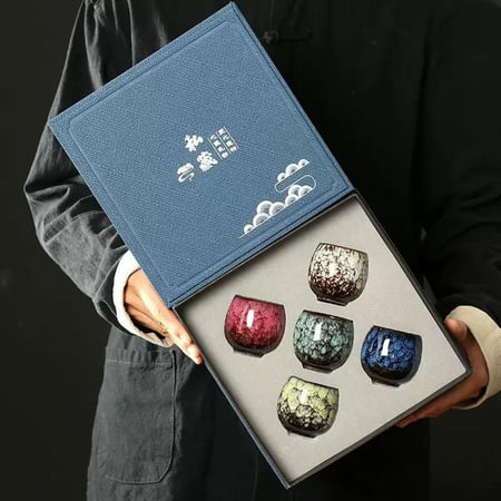 5 قطعة أكواب السيراميك مجموعة القهوة