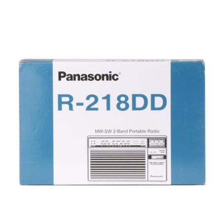 باناسونيك راديو MW-SW محمول يعمل بالبطارية - أسود وفضي - R-218DD