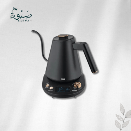 غلاية بوعاء صب مع شاشة تحكم بدرجة الحرارة