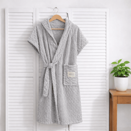 روب حمام سحابي (رمادي) نسائي فقط من روبشي