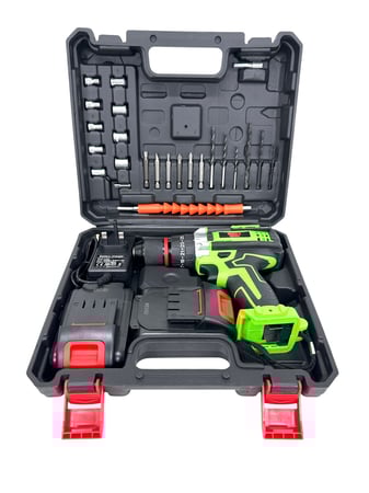 دريل شحن لاسلكي مع طقم متكامل 36V – أخضر | BOSS