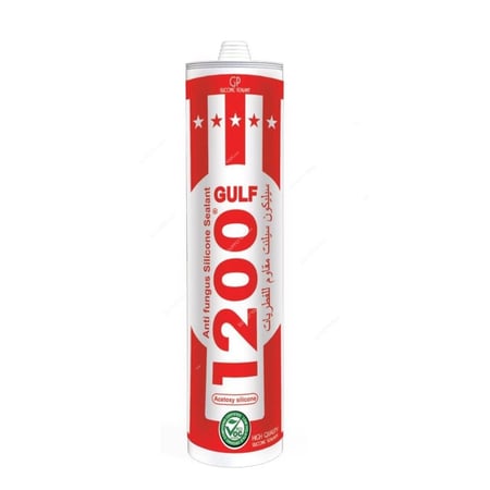 سيليكون GULF أبيض 1200 – عزل احترافي للتشطيبات الصحية والمناطق الرطبة
