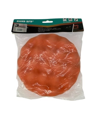 قاعدة فروة تلميع أسفنج امواج برتقالي 7 أنش