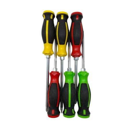 طقم مفك ملون ممتاز - 6 Pcs