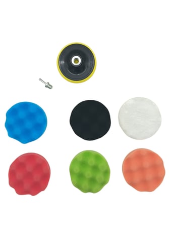 طقم إسفنج تلميع لزق مع قاعدة سنفرة – لمعان احترافي وتشطيب مثالي للأسطح