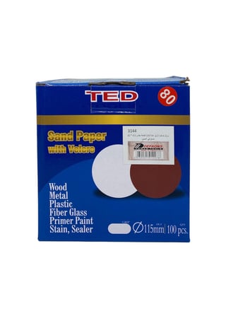 ورق صنفرة لزق أحمر 80*45