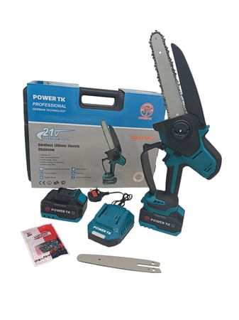 منشار 8&6 إنش | POWER TK | بدون فحمات مع بطاريتين 10 خلايا أصلي + شاحن TPC