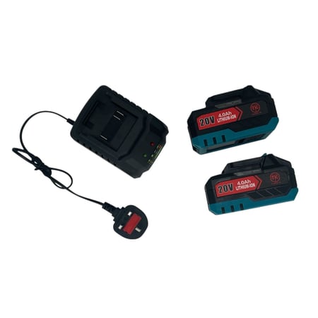 منفاخ تيربو باورتك قوة 3500 بدون فحمات بطاريتين 10 خلايا الأصلي وشاحن TP