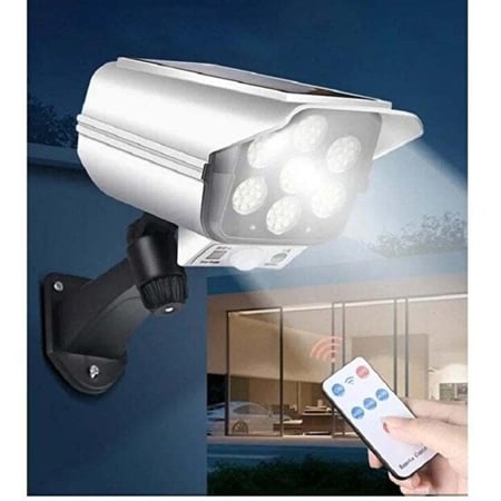 كشاف شمسي لاسلكي (LED) بمستشعر حركة وجهاز تحكم عن بعد، مقاوم للماء.