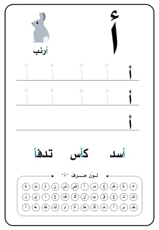 تعلم الحروف العربية (الجزء الأول)