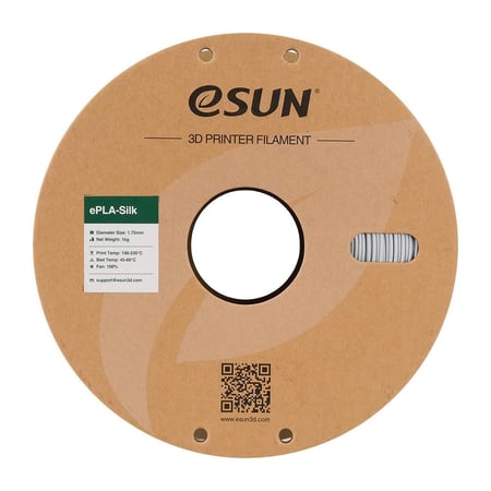 eSun ePLA-Silk Metal (Silver) 1.75mm 3D Filament 1KG