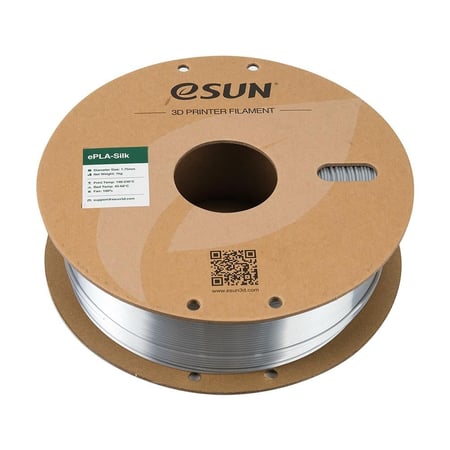 eSun ePLA-Silk Metal (Silver) 1.75mm 3D Filament 1KG