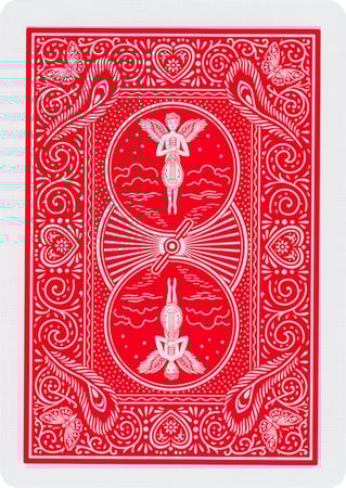 ورق لعب خفة يد وخدع سحرية بايسكل ستريبر ماندولين - احمر