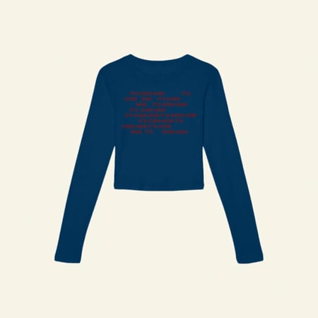 IT’S OVER NOW BABY CROP LONGSLEEVE