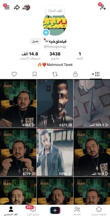 حساب تيك توك نشط محتوى متفاعل