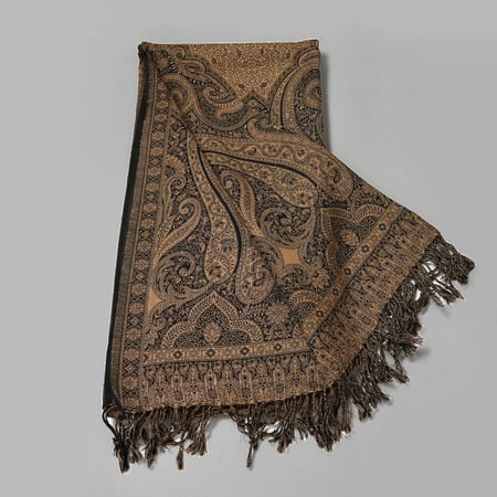 شال الكشميري نسائي صوف (أسود)