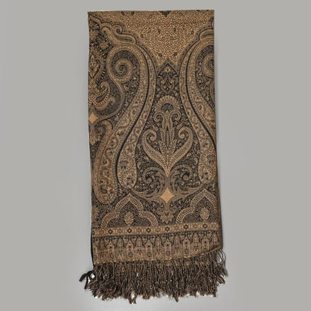 شال الكشميري نسائي صوف (أسود)