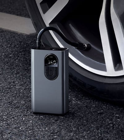 منفاخ هواء الكهربائي للسيارة من بيسوس - رمادي