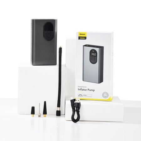 منفاخ هواء الكهربائي للسيارة من بيسوس - رمادي