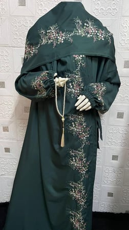 3 شرشف/ جلال صلاة مطرز بارد قطن بشريط حول الخصر.