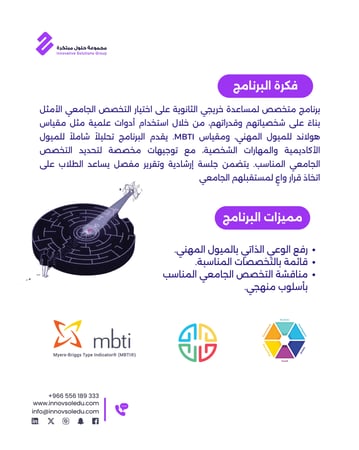 برنامج تحديد التخصص الجامعي