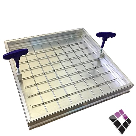 غطاء تفتيش المنيوم ثقيل ربيتال عمق 5سم 40×40***.