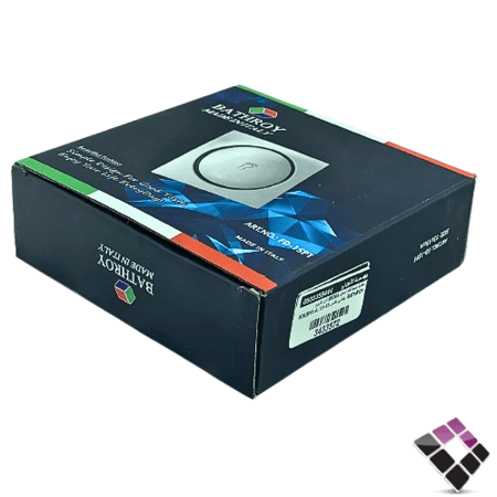 صفاية ضغط قدم استيل SS304 لون كروم BATHROY  ايطالي مقاس 15×15 رقم 6702011