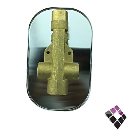 خلاط مخفي فيوري FIORE ايطالي أصلي قلب نحاس + غطاء و مسكة كروم 2 خط موديل KYRO رقم 86CR-1331.