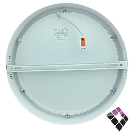 كشاف  LED  لطش خارجي NASCO مدور جرم ابيض إضاءة أصفر30W رقم 3-6238***