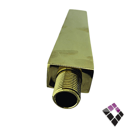 صباب ماء خلاط دش دفن مخفي نحاس مطلي لون ذهبي مربع مخرج 1 خط 18CM هزنت HESANIT الماني رقم SP21002