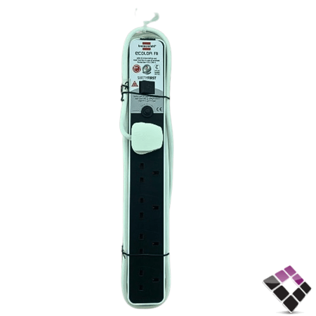 توصيلة كهرباء brennenstuhl شركة المانية تصنيع صيني 5 مخارج 13A+ مفتاح +فيوز للحماية طول 5 متر