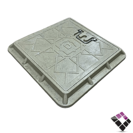 غطاء تفتيش فيبر ثقيل ADH صيني لون بيج المقاس مع الحلق 70*70