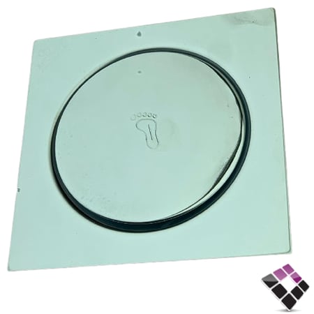 صفاية ضغط قدم استيل SS304 لون كروم BATHROY  ايطالي مقاس 15×15 رقم 6702011