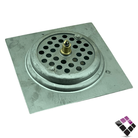 صفاية ضغط قدم استيل SS304 لون كروم BATHROY  ايطالي مقاس 15×15 رقم 6702011