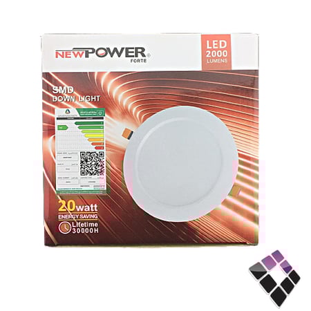 كشاف LED سبوت داخلي SMD مثلج مزود بمبرد المينوم NEW POWER صيني جرم أبيض إضاءة 3000kأصفر 16سم 6"×20W***...رقم الصنف (23522621)