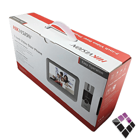 انتركوم هيكفيجن جرس كامرة + شاشة ملونة 7بوصة + محول كهرباء  HIKVISION  كامل