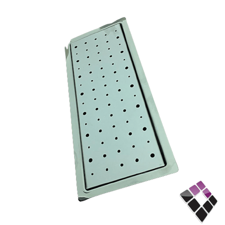 صفاية استيل شبك نقاط مستطيل سلفر SILVER صيني رقم G13D مقاس 30.5 ×12.