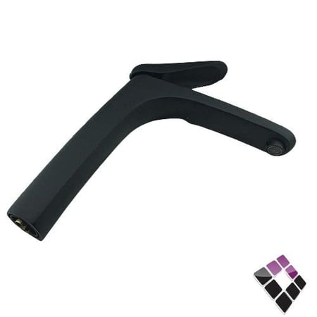 خلاط مغسلة 1خرم أتمتك عالي 28 سم QUALITY صيني أسود مسكة موديل اليخت رقم 1001001002BLACK