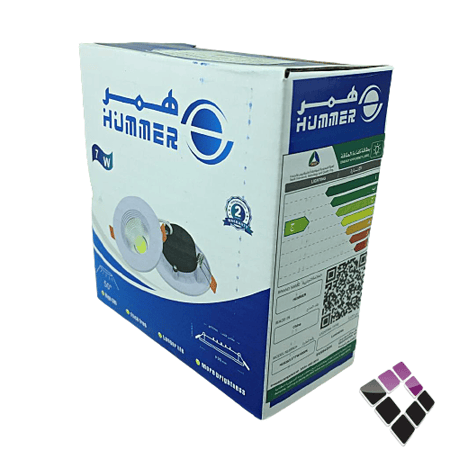 كشاف LED اسبوت داخلي عدسة COB إضاءة 3000K أصفر 7سم همر HUMMER صيني جرم أبيض 7W رقم HU16636