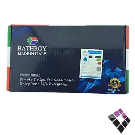 خلاط مجلى جدار اتمتيك BATHROY ايطالي رقبة عالية J لون كروم موديل بريم PRIME