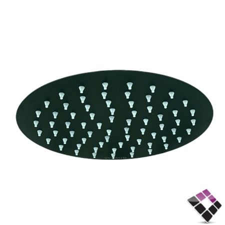 طاسة دش مطري كوالتي QUALITY صيني مدورة استل SUS304 مطلي أسود + فتحات ربل 20×20