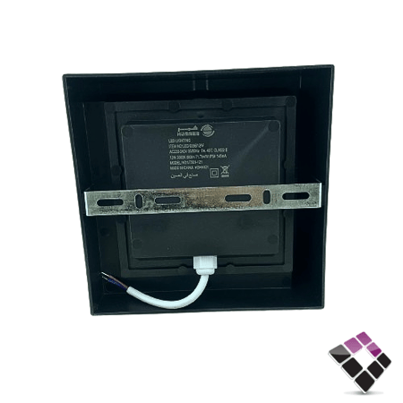 كشاف سور LED خارجي همر HUMMER صيني جرم أسود بلاستيك مربع إضاءة 3000K أصفر 12W رقم 9356