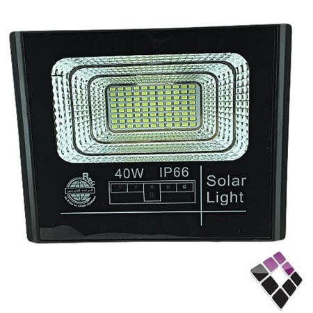 كشاف كوبس خارجي LED على الطاقة الشمسية AL RAED AL ARABI الرائد مع ريموت إضاءة أبيض 40W رقم RAC2102