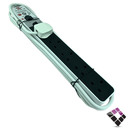 توصيلة كهرباء brennenstuhl شركة المانية تصنيع صيني 5 مخارج 13A+ مفتاح +فيوز للحماية طول 5 متر