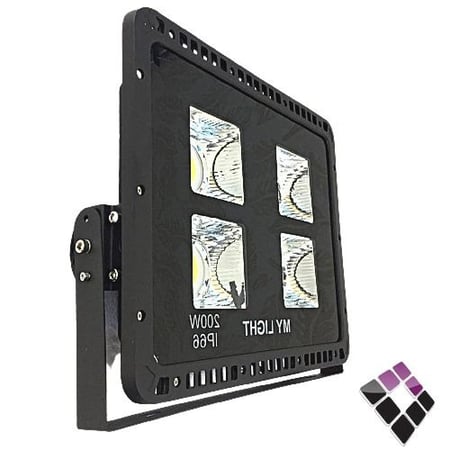 كشاف ليد خارجيMY LIGHT اسود 4 عدسات COB ملون بريموت 200 وات...رقم الصنف (23532202)