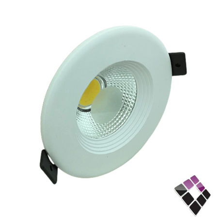 كشاف LED اسبوت داخلي عدسة COB إضاءة 3000K أصفر 7سم همر HUMMER صيني جرم أبيض 7W رقم HU16636